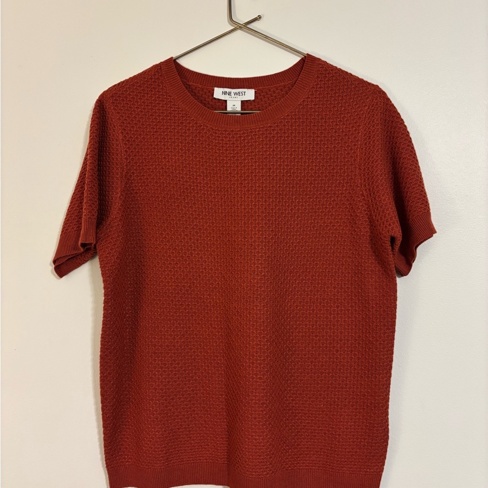 Nine West Short Sleeve Knit Sweater